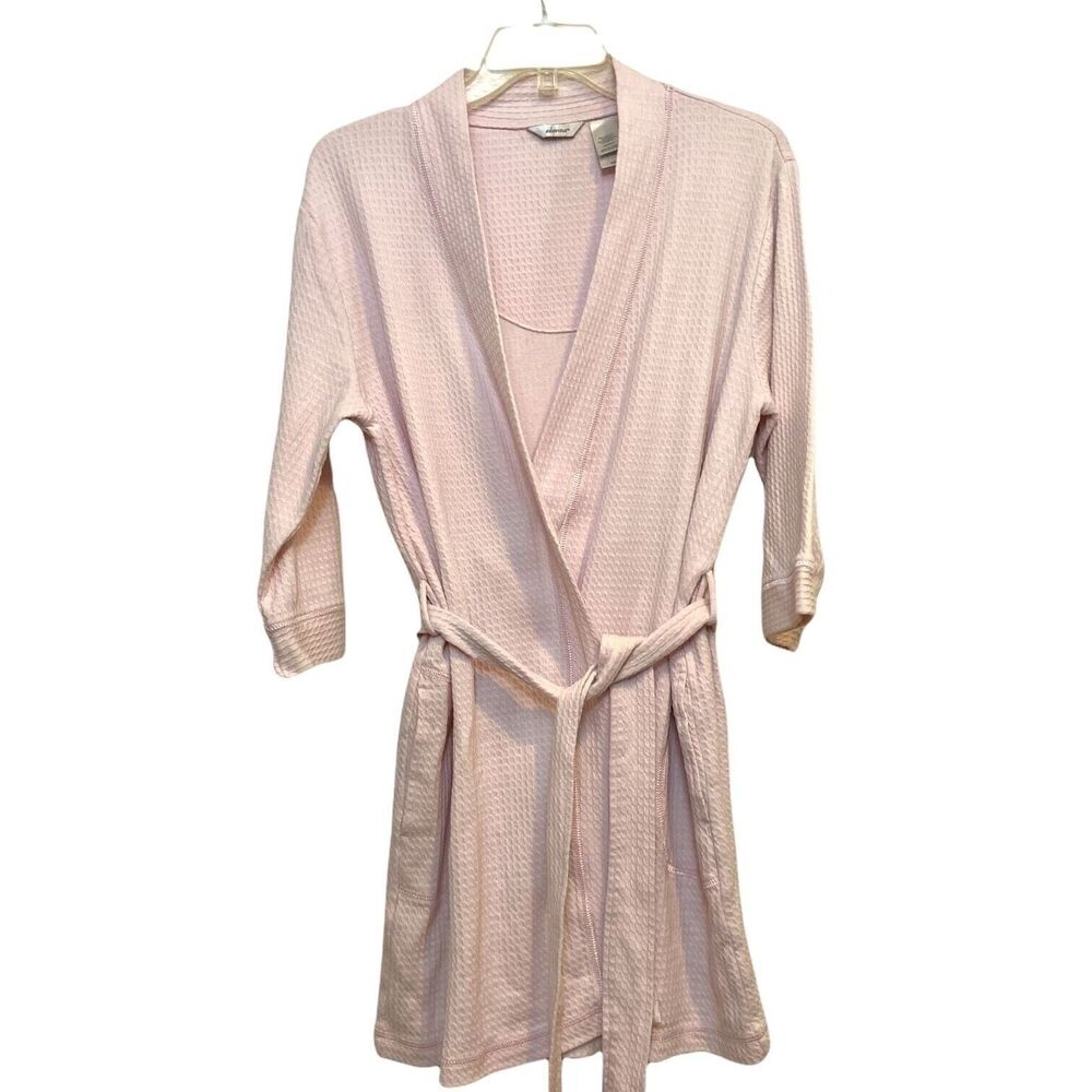 #3680 adonna Pink Wrap Womens Robe with tie Size M
